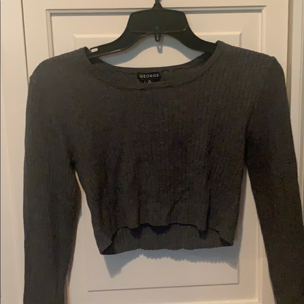 Dark gray cropped sweater